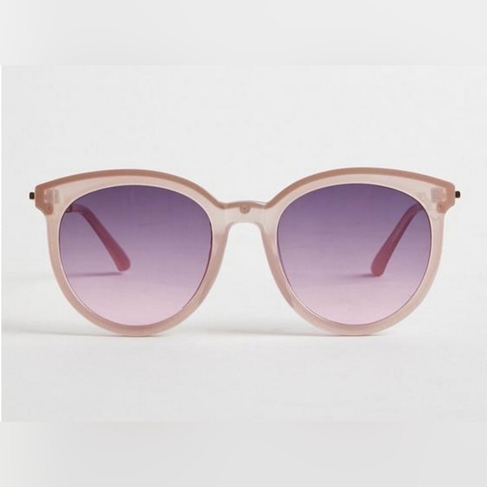 NWT Torrid S Round Cateye Taupe And Purple Sunglasses